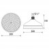 Bristan Round Traditional Fixed Head - 200mm - Gold (FH TDRD02 G) - thumbnail image 2