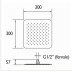 Bristan Square Slimline Fixed Head - 300mm - Stainless Steel (FH SLSQ03 C) - thumbnail image 2