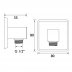Bristan Square Wall Outlet - Chrome (CARM WOSQ01 C) - thumbnail image 2