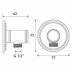 Bristan Traditional Round Wall Outlet - Chrome (TDARM WORD03 C) - thumbnail image 2