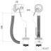 Burlington Bath Overflow Plug & Chain Waste - Brushed Nickel (W3BNKL) - thumbnail image 2
