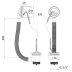 Burlington Bath Overflow Plug & Chain Waste - Gold (W3GOLD) - thumbnail image 2