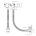 Burlington Riviera Overflow Bath Filler & Waste - Gold (RIV36GOLD) - thumbnail image 2