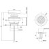 Burlington Universal Basin Click Clack Waste - Brushed Nickel (BR_BSW0260L_V2) - thumbnail image 2