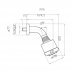Crosswater 3 mode shower head with arm - chrome (FH611C) - thumbnail image 2