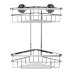 Croydex Brockham Flexi-Fix Two Tier Corner Basket - Chrome (QM803841) - thumbnail image 2