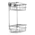 Croydex Brockham Flexi-Fix Two Tier Cosmetic Basket - Chrome (QM800541) - thumbnail image 2