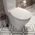 Croydex Corvo Stick 'N' Lock Toilet Seat - White (WL610622H) - thumbnail image 2