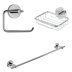 Croydex Flexi-Fix Pendle Five Piece Set - Chrome (QM419241) - thumbnail image 2
