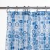 Croydex Geo Mosaic Shower Curtain - White/Blue (AF281624H) - thumbnail image 2