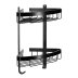 Croydex Large Two Tier Corner Basket - Matte Black (QM772821) - thumbnail image 2