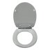 Croydex Luagno Flexi-Fix Wood Toilet Seat - Grey (WL601031H) - thumbnail image 2