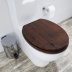 Croydex Molvena Flexi-Fix Wood Toilet Seat - Walnut Effect (WL610477H) - thumbnail image 2