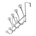 Croydex Over Door Jewel Multi Hook - Chrome (QM260341) - thumbnail image 2