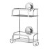 Croydex Stick 'N' Lock Two Tier Compact Basket - Chrome (QM295041) - thumbnail image 2