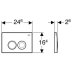 Geberit Delta21 Dual Flush Plate - White (115.125.11.5) - thumbnail image 2