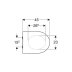 Geberit iCon Toilet Seat - Slim Design - White (574950000) - thumbnail image 2