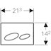 Geberit Kappa20 Dual Flush Plate - Matt Chrome (115.228.46.1) - thumbnail image 2