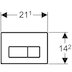 Geberit Kappa50 Dual Flush Plate - White (115.260.11.1) - thumbnail image 2