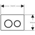 Geberit Omega20 Dual Flush Plate - Matt Black (115.085.16.1) - thumbnail image 2