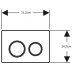 Geberit Omega20 Dual Flush Plate - White/Chrome (115.085.JT.1) - thumbnail image 2
