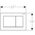 Geberit Omega30 Dual Flush Plate - White/Matt Chrome (115.080.KL.1) - thumbnail image 2
