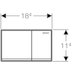 Geberit Omega60 dual flush plate - brushed chrome (115.081.GH.1) - thumbnail image 2