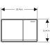 Geberit Omega60 Dual Flush Plate - Lava / Chrome (115.081.JK.1) - thumbnail image 2
