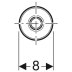 Geberit Pneumatic Single Flush Actuator - For Institutions - Gloss Chrome (115.943.21.1) - thumbnail image 2