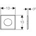Geberit Samba urinal cover plate - chrome (241.921.21.1) - thumbnail image 2