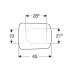 Geberit Selnova Compact Square Toilet Seat - White (501.929.01.1) - thumbnail image 2