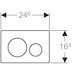Geberit Sigma20 dual flush plate - brushed/matt chrome (115.882.KH.1) - thumbnail image 2