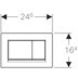 Geberit Sigma30 dual flush plate - matt plate/polished edge detail (115.883.KN.1) - thumbnail image 2