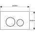 Geberit Sigma40 Dual Flush Plate - Round - Matt White (115.628.JT.1) - thumbnail image 2