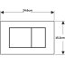 Geberit Sigma40 Dual Flush Plate - Square - Brushed Brass (115.629.QF.1) - thumbnail image 2