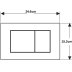 Geberit Sigma40 Dual Flush Plate - Square - White Glass (115.629.SI.1) - thumbnail image 2
