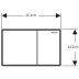 Geberit Sigma60 Dual Flush Plate - Sand Grey / Chrome (115.640.JL.1) - thumbnail image 2