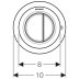 Geberit Type 01 Pneumatic Dual Flush Button - Matt Chrome (116.050.JQ.1) - thumbnail image 2
