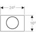 Geberit Type 10 Flush Plate - Gloss/Matt Chrome (115.758.KN.5) - thumbnail image 2