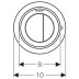 Geberit Type 10 Pneumatic Dual Flush Button - Furniture Actuator - Black (116.057.16.1) - thumbnail image 2