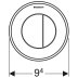 Geberit Type 10 Pneumatic Dual Flush Button - White / Gloss Chrome (116.055.KJ.1) - thumbnail image 2