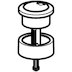 Geberit Type 280 Dual Flush Actual Button - Gloss Chrome (241.800.KD.1) - thumbnail image 2