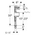 Geberit Type 323AG Bottom Entry Fill Valve with Plastic Nipple - 1/2" (136.760.00.1) - thumbnail image 2