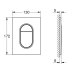 Grohe Arena Cosmopolitan S Dual Flush Plate - Chrome (37624000) - thumbnail image 2