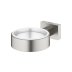 Grohe Essentials Cube Glass/Soap Dish Holder - Supersteel (40508DC1) - thumbnail image 2