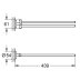 Grohe Essentials Towel Bar - Pivotable - Brushed Hard Graphite (40371AL1) - thumbnail image 2