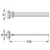 Grohe Essentials Towel Bar - Pivotable - Cool Sunrise (40371GL1) - thumbnail image 2