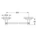 Grohe Essentials Towel Rail - 800mm - Brushed Nickel (40386EN1) - thumbnail image 2