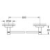 Grohe Essentials Towel Rail - 800mm - Brushed Warm Sunset (40386DL1) - thumbnail image 2