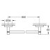 Grohe Essentials Towel Rail - 600mm - Hard Graphite (40366A01) - thumbnail image 2